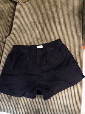 Abercrombie and Fitch black linen shorts
